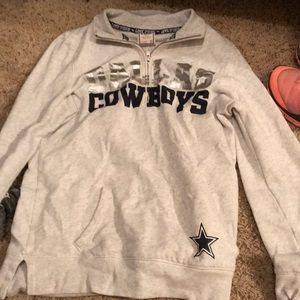 dallas cowboys PINK quarter zip pullover